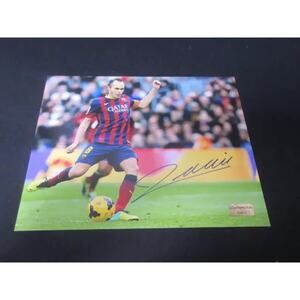 Andres Iniesta Barcelona Signed 8x10 Photo EUA COA